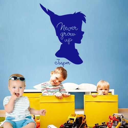 Never Grow Up Decal Removable Vinyl Mural Poster For Living Room Company School Office Decoration Background Wall Art Decal