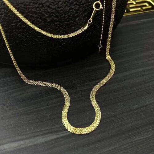 New Arrival 18K Yellow Gold Necklace AU750 Gold Link Chain Necklace For Women