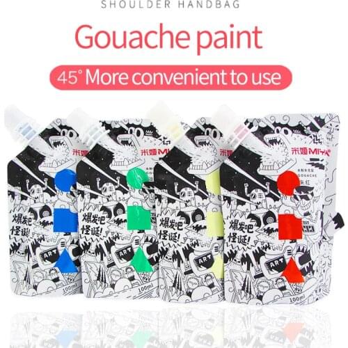 MIYA paint bag filled jelly gouache paint supplement pack replacement 100ml white art supplies for students and children artist