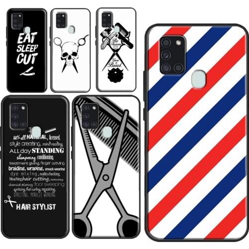 Barber Stripes Scissors Case For Samsung A52 A72 A32 A12 A21S A20e A10 A20 A30 A40 A50 A70 A11 A31 A41 A51 A71