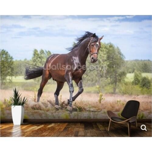 Custom natural landscape wallpaper,Beautiful Horse in Motion,fresco for living room hotel KTV restaurant background wallpaper