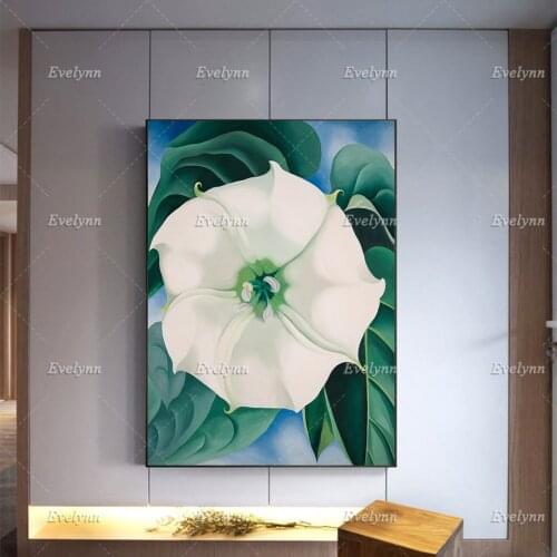 Georgia O'Keeffe Poster Print - Jimson Weed - Wall Art Decor - Home Minimalism Bedroom Decoration Canvas Painting Gift