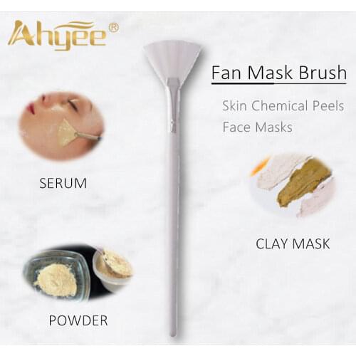 Professional Long Size Fan Brush Clay Mask Serum Tools Wood Handle Synthetic Hair Cosmetic Beauty Skincare Makeup Tool