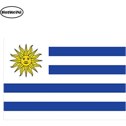 HotMeiNi 13cm x 8cm Car Styling Uruguay Flag Vinyl Decal Sticker Self Adhesive Country Rou Uruguayan Waterproof Car Stickers