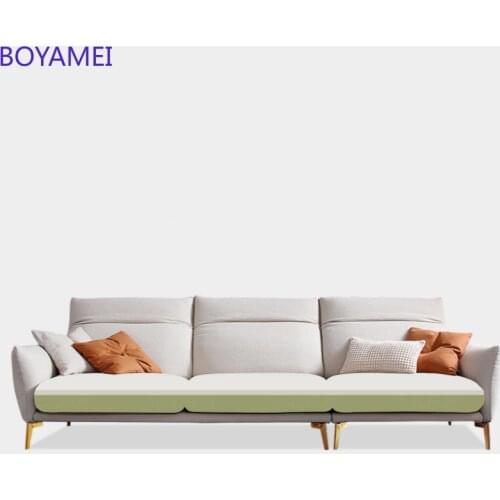 Fabric sofa simple modern living room combination Nordic style luxury three-person small apartment sofa Italian style