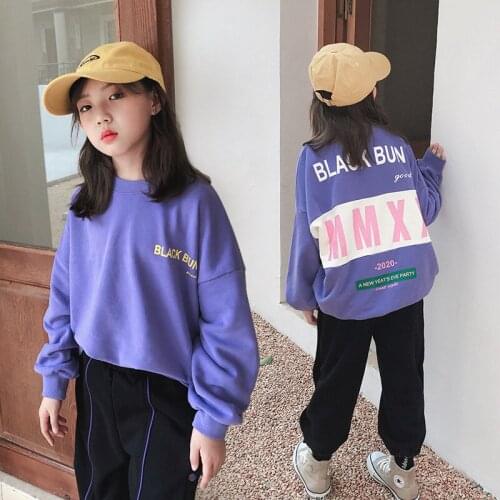Girls' Sweatshirts Babys Kids Coat 2021 Violet Spring Autumn Top Toddler Pullover Beach Overcoat Outdoor Cotton Childrens Clot