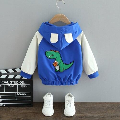 Children Kids Windbreaker Cute Dinosaur Jacket for Boy Children Spring Autumn Coat