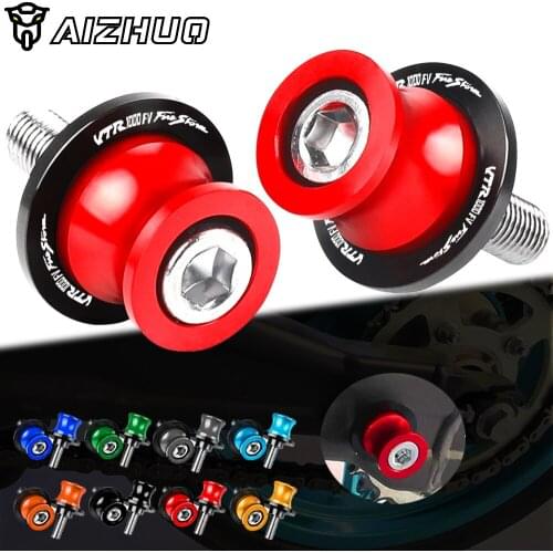 VTR 1000 CNC Aluminum Motorcycle 8MM Stand Screw FOR HONDA VTR1000 FV FW FX FIRESTORM 1997 1998 1999 Swingarm Spools Accessories