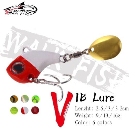 WALK FISH 9g 13g 16g 22g VIB Vibration Bait Rotating 1PCS Metal Spoon Fishing Lures Winter Ice Jigs Fishing Baits Fishing Tools