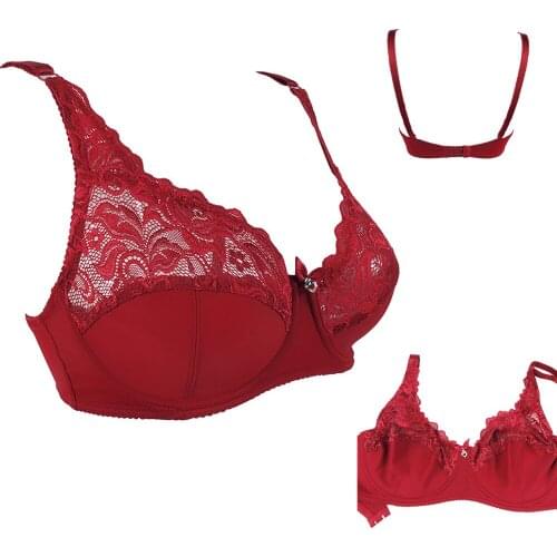 Floral Sexy Bra Plus Size Lingerie Femme Lace Push Up Bra Brassiere Bralette C D Large Cup Big Size Underwire Bras For Women