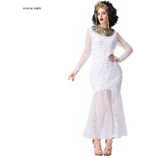S-L Women Cleopatra Cosplay Female Halloween Greek Goddess Costumes Carnival Purim Parade Masquerade Queen Role play party dress