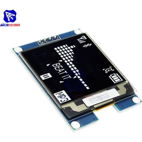 Diymore 1.5 inch 128128 LCD Display Screen OLED Shield Module 4 Pin IIC Interface SSD1327 Driver for Arduino STM32 Raspberry Pi