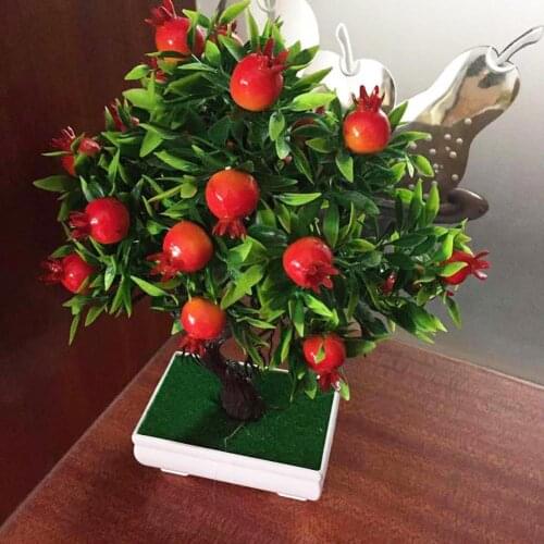 1Pc Potted Artificial Tree Fruit Plant Bonsai Stage Garden Wedding Party Decor Stage Door Decoratiion