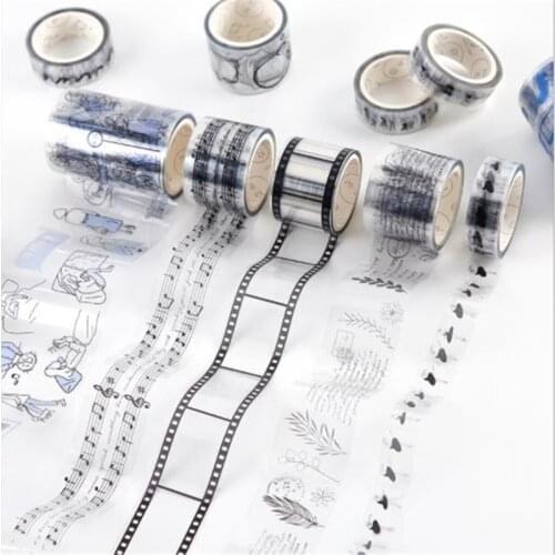 16 Colors PET Journaling Decorative Transparent Tape Masking Tape Japanese Stationery Stickers Scrapbooking School Supplies