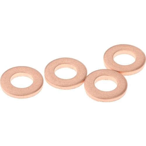 4Pcs Fuel Injector Seal Copper Washer Copper Crush Washers for Ford Transit Mk7 2.2 2.4 3.2 2006