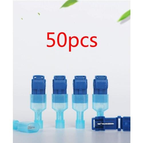50pcs (25set) T2 Locking Terminal Crimp Connector Anti Water Connector Quick Cable Connector Spring Connector