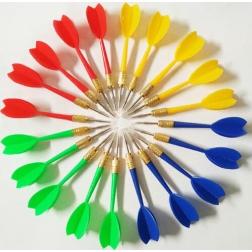 8pcs Multi-color Plastic Darts Needle Darts Balloons Common Flying Standard Needles Darts Steel Tipped Darts Random Color