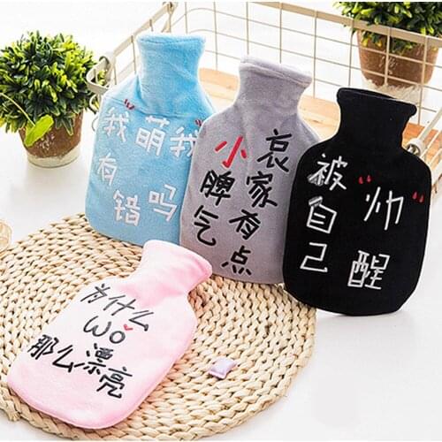 Hot Water Bottle Chinese Style Cute Small Rubber Hot Water Bottle Bag Warm Relaxing Heat / Cold Therapy Hand Warmer