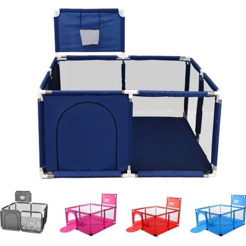 Kids Furniture Playpen For Children Dry Ball Pool Safety Barriers Mesh Fence Baby Playpen Playground Ball Park For 0-6 Years