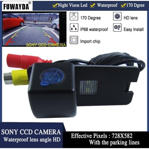 FUWAYDA 170 parking rear view camera SONY CCD camera Backup reverse vehicle parking lines for CHEVROLET Epica Lova Aveo Lacetti