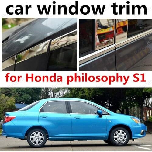 Hot sell for Honda philosophy S1 Chromium Styling Stainless steel Car window decoration cover trim