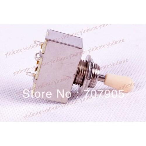 Chrome 3WAY Toggle Switch Pickup Fit Electric Guitar Parts Cream knob