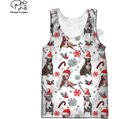 PLstar Cosmos Merry Christmas Santa Claus Summer Tank Top Fashion Men/Women Casual 3D Printed Colorful Beach Vest Style-52
