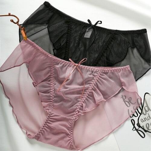 Hot sale women sexy lace mesh transparent panties Lingerie Girls seamless underwear women briefs ladies G String N104