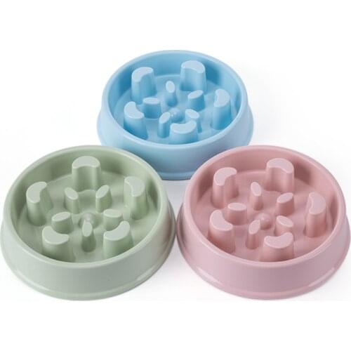 Pet Dog Feeding Food Bowls Puppy Slow Down Eating Feeder Dish Bowl Prevent Obesity Pet Dogs Supplies Dropship Colorful Dog Bowls