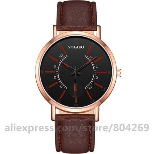 Fashion Design Yolako Leather Women Sports Watch Wholesale Factory Price Leather Dress Watch High Quality