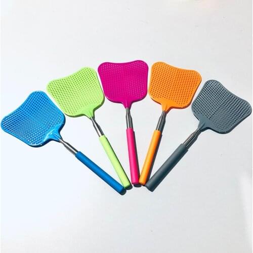 Fly Swatters Telescopic Extendable Prevent Pest Mosquito Tool Flies Trap Retractable Swatter Garden Supplies