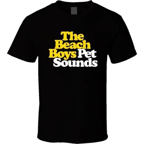THE BEACH BOYS Pet Sounds Logo shirt black white tshirt mens free shipping