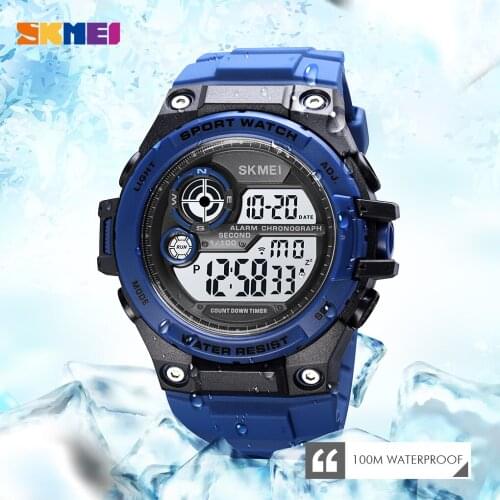 SKMEI 1759 Mens Sport Watches 10Bar Waterproof Fashion Countdown Men LED Digital Watch Electronic Clock Male Reloj Hombre