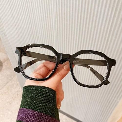 Oulylan Transparent Blue Light Blocking Glasses Frame Women Men Irregular Round Eyeglasses Optical Eye Glasses Fashion Frames