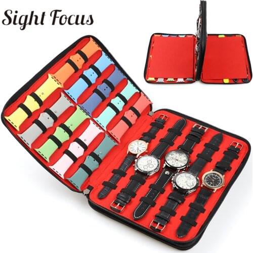 40 Slot Felt Watch Organizer Box Watch Storage Case Pouch Double Layer Watch Box For Apple Watch Strap Band Organizer Holder Bag