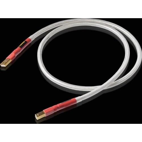 Silver-plated QED Hifi usb Cable High Quality Type A to B DAC Data USB Cable