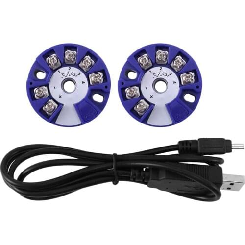 Programmable Thermocouple RTD PT100 to 4-20MA Converter TC RTD Input 4-20MA Output Head-Mounted Temperature Transmitter