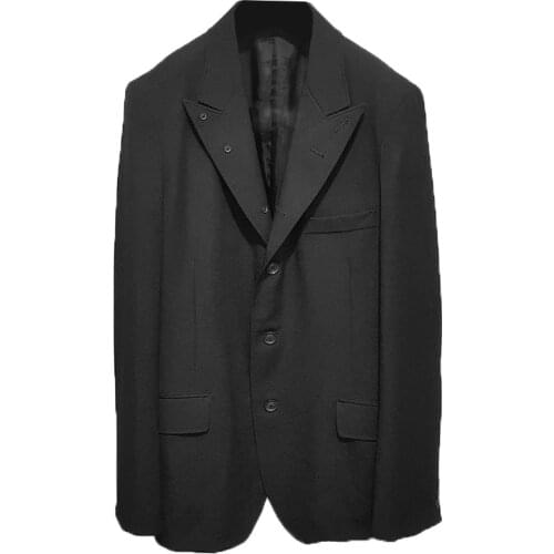 S-5XL 2020 Mens clothing fashion hair stylist Casual suit simple loose multi button Suit coat plus size costumes