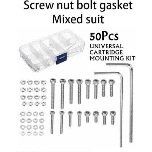 Screw Nut Bolt Gasket Mixed Suit 304 Stainless Steel M1M1.2M1.4M1.6M2M2.2M2.6M3M4M5M6M8M10M12 50 Granule Suit Combination