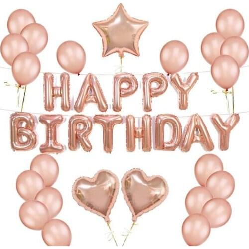 Rose Gold Balloon Set Birthday Party Decoration Baby Shower Anniversary