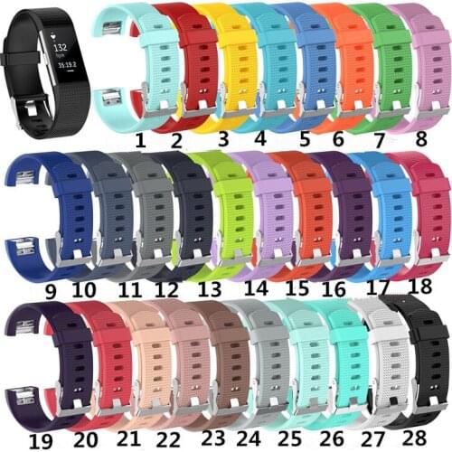 Replacement Silicone Rubber Watch Band Strap Wristband Bracelet For Fitbit Charge 2 charge2 Small or Large Size band strap