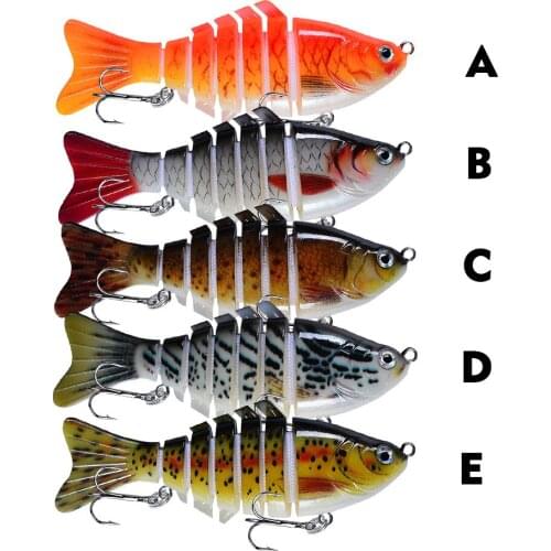 15.5g/10cm Fishing Lures Sinking Swing Swim Wobblers Multi Jointed Swimbait Artificial Multi-Segment Baits Fishing Tackle X17A