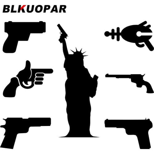 BLKUOPAR for Gun Decals Vinyl Car Stickers Laptop Waterproof Refrigerator Sunscreen Motorcycle Helmet Funny JDM Decoration