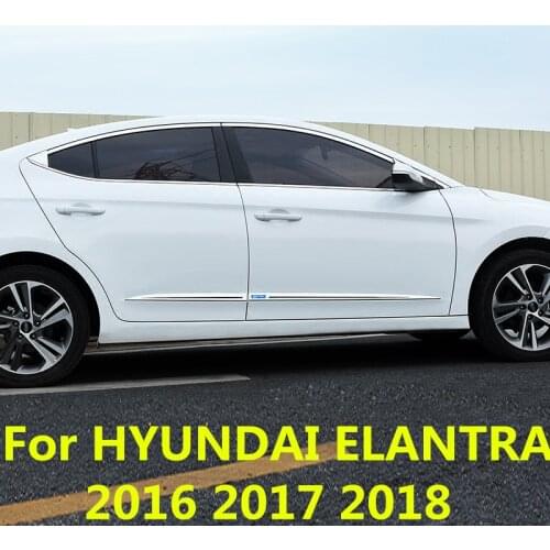 High quality new side door stainless steel protector scratch-resistant strip Auto Accessories For hyundai Elantra 2016 - 2020