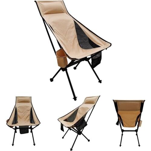 High Quality Outdoor Camping Chair Portable Ultralight Folding Camping Seat Fishing Picnic Aluminum Alloy BBQ Beach Chair