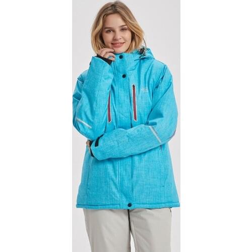 Ski Jacket Women Winter Waterproof Windproof Breathable Super Warm Female Snow Coat -30 Degrees Skiing and Snowboarding Jacket
