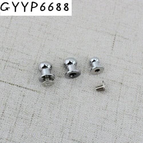 10pcs 50pcs High quality Chrome screws Round Head Solid Nail Leather Screw Rivet Bags Decoration DIY
