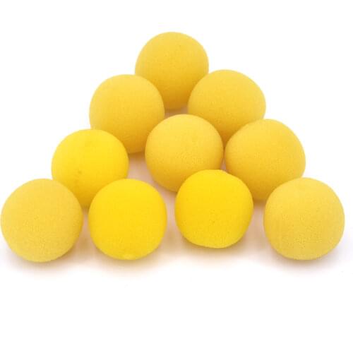 10pcs 3.5cm Soft Yellow Sponge Ball Finger Magic Tricks Appearing/Vanishing Balls Magia Stage Street Illusions Fun Classic Toys
