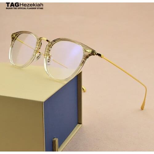 2018 vintage glasses frame titanium myopia computer glasses women men transparent Retro eyeglasses frame optical spectacles nerd