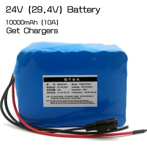 24V 12Ah 7S6P 18650 Battery lithium battery 29.4v electric bicycle moped /electric/lithium ion battery pack+2A charger